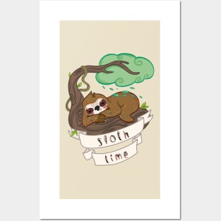 Be lazy Be Sloth ! Posters and Art